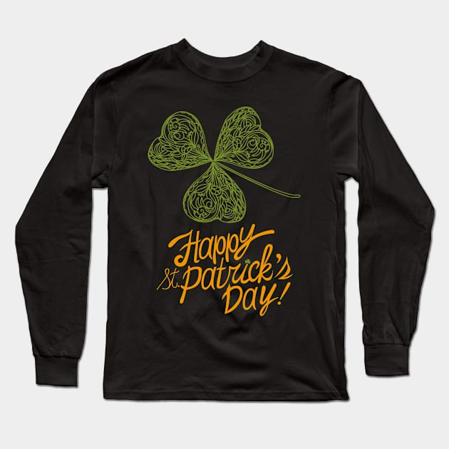 Happy St Patrick's Day Long Sleeve T-Shirt by SoulVector